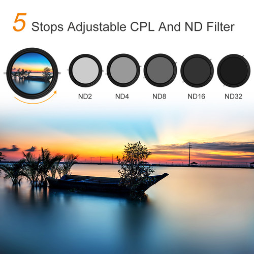 K&F Concept Nano-X Circular Polarizer plus Variable ND2-32 Filter (67mm) KF01.1140 - 5